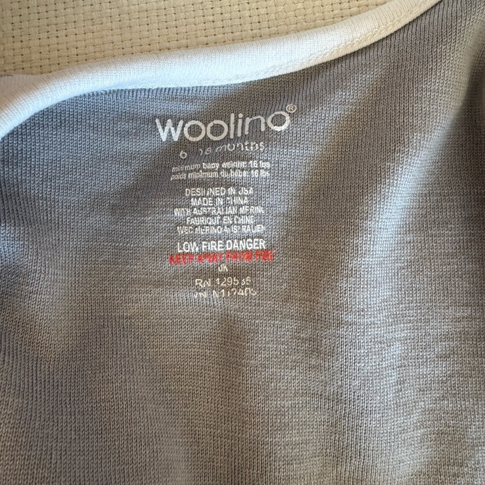 Woolino Classic Wool Sleep Sack Bundle, 6-18 mo, star prints - Navy & White - Picture 2 of 4